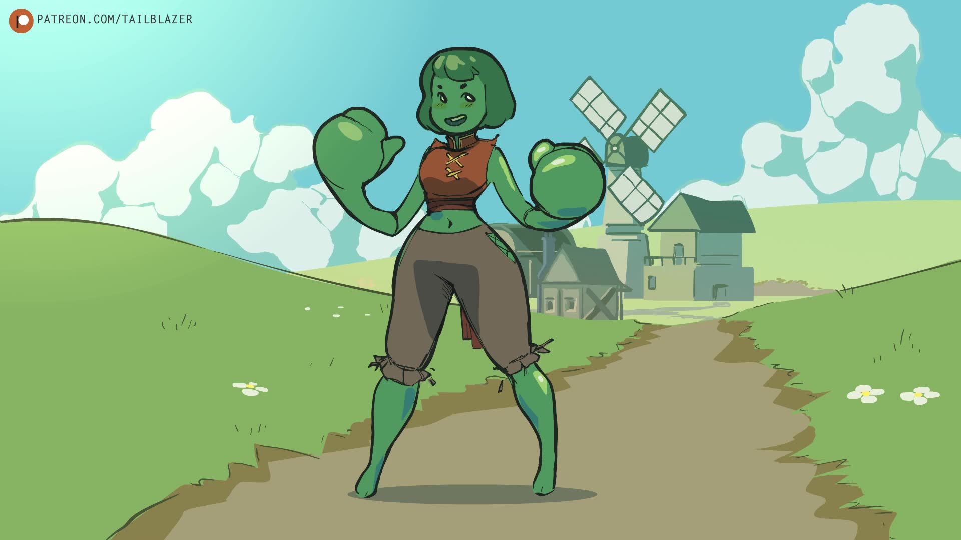 Tail blazer slime girl