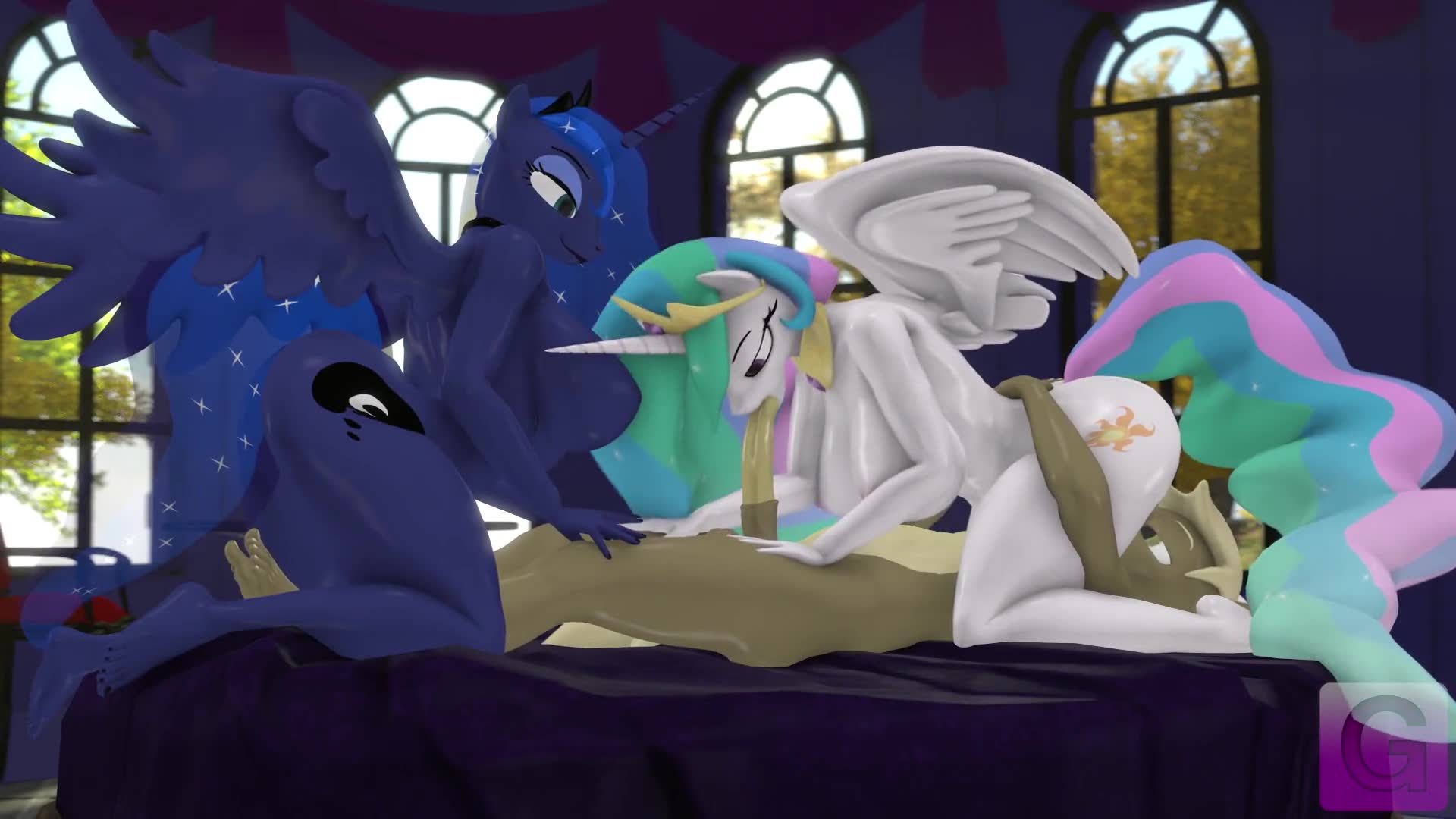 Rule34 - If it exists, there is porn of it / gorilka, princess celestia (mlp),  princess luna (mlp), royal guard (mlp) / 4445380